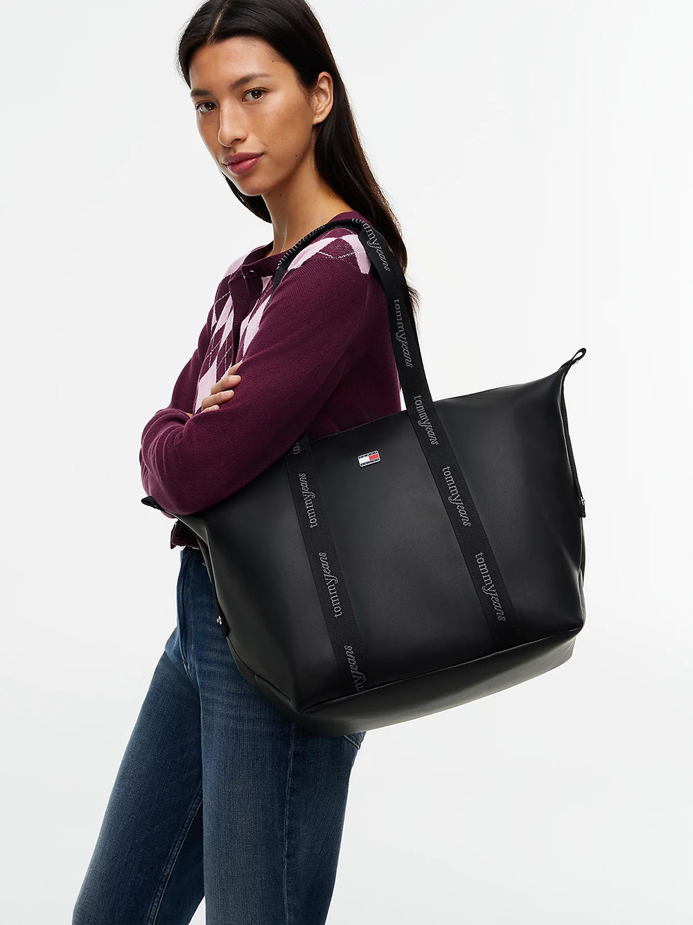 תיק טומי הילפיגר Essential Repeat Logo Tote נשים