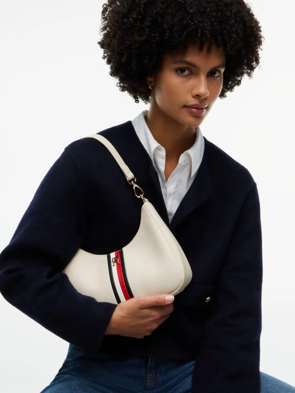 תיק טומי הילפיגר Essential Corporate Global Stripe Shoulder נשים