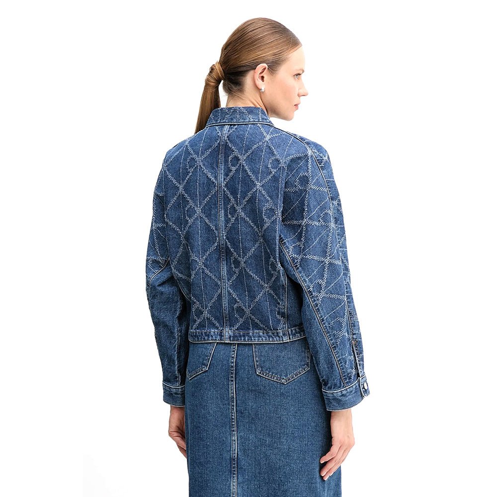 ג'קט קלווין קליין All-Over Logo Denim נשים