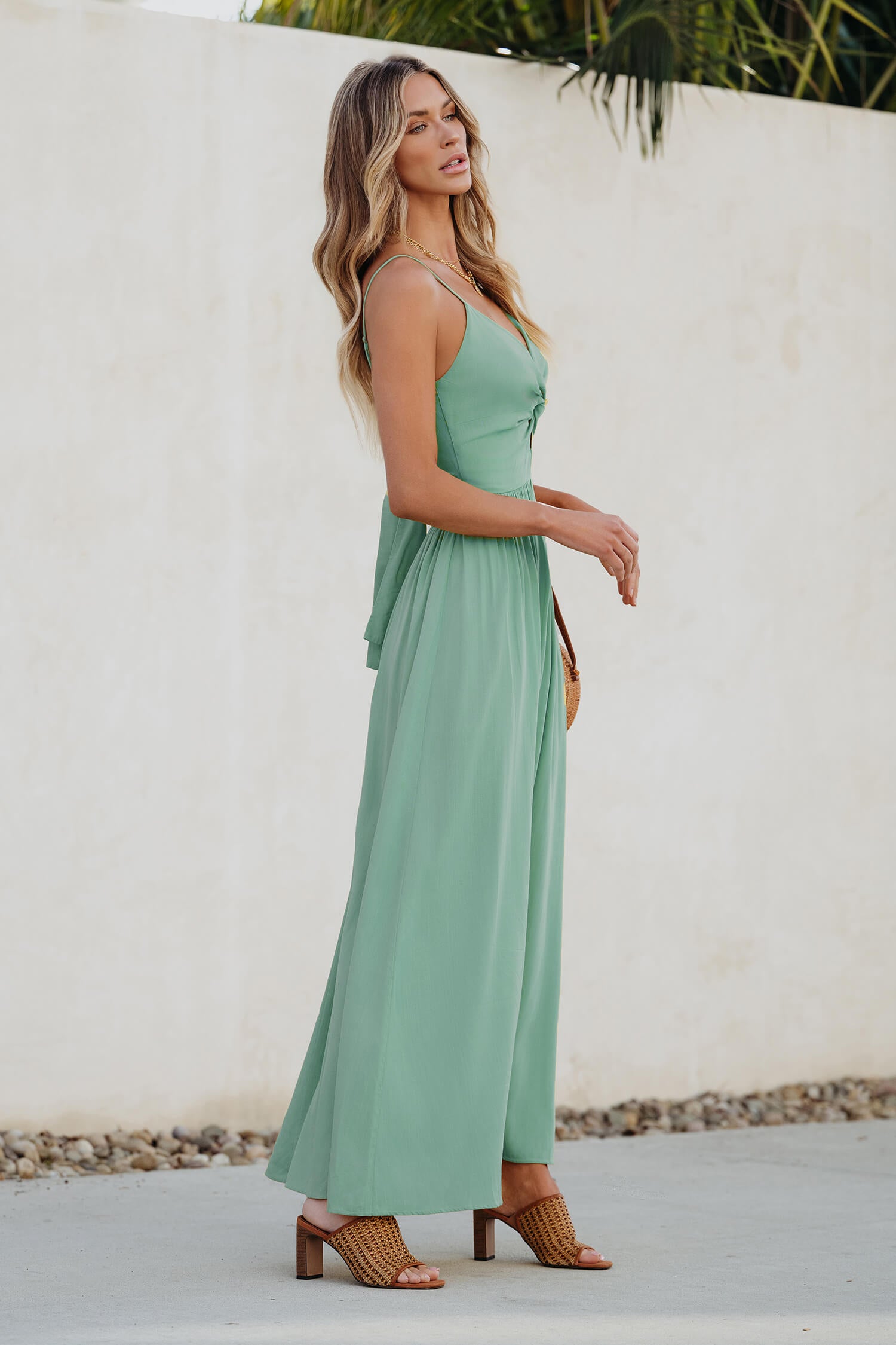 שמלה Cupshe Sweetheart Front Twist Maxi נשים
