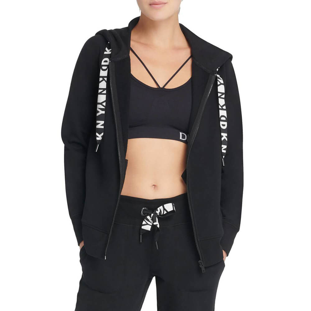 ג'קט קפוצ'ון דונה קארן Zip Front Hoodie נשים