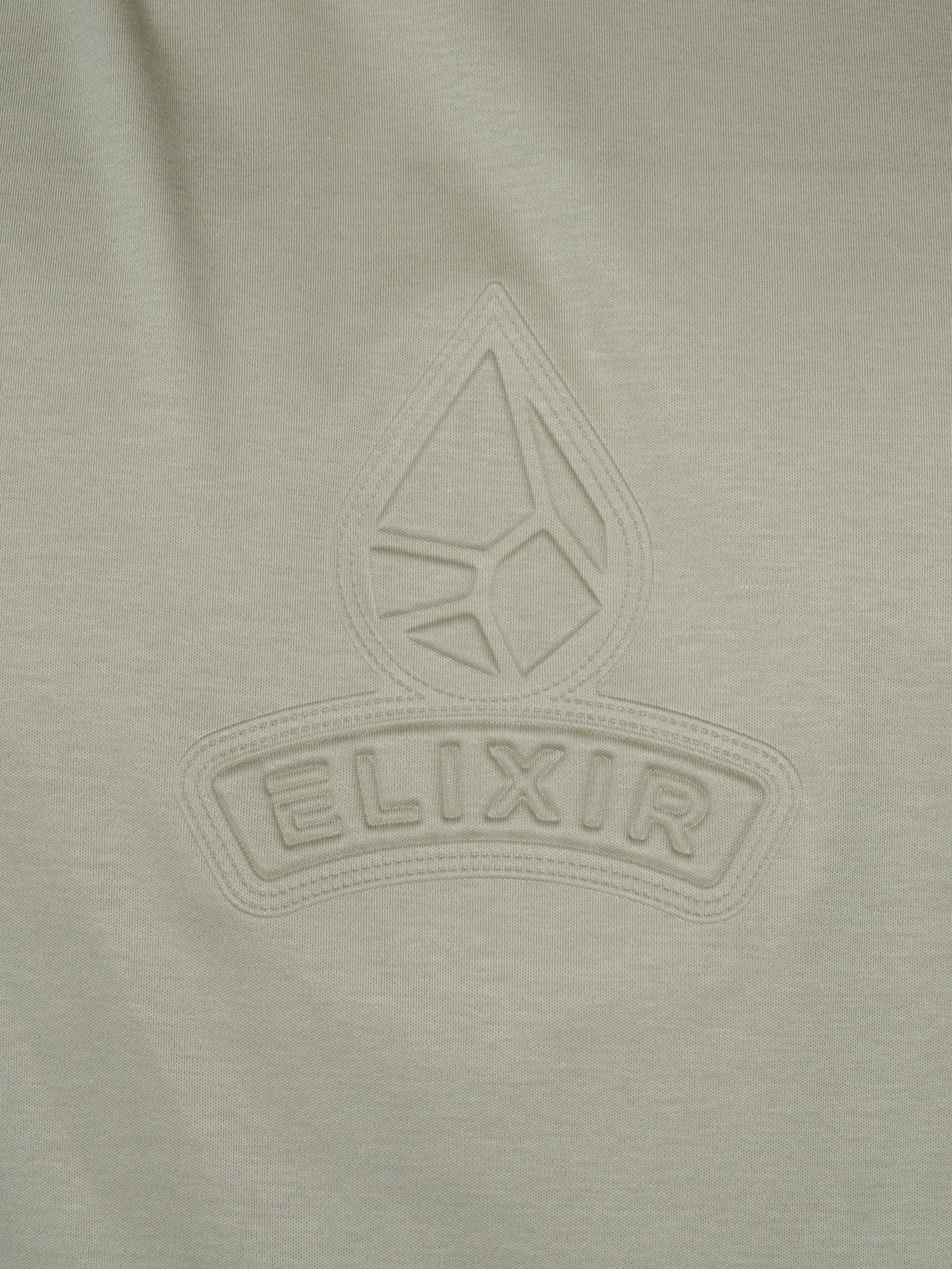 חולצת טישירט קצרה אליקסיר Center Embossed Logo גברים