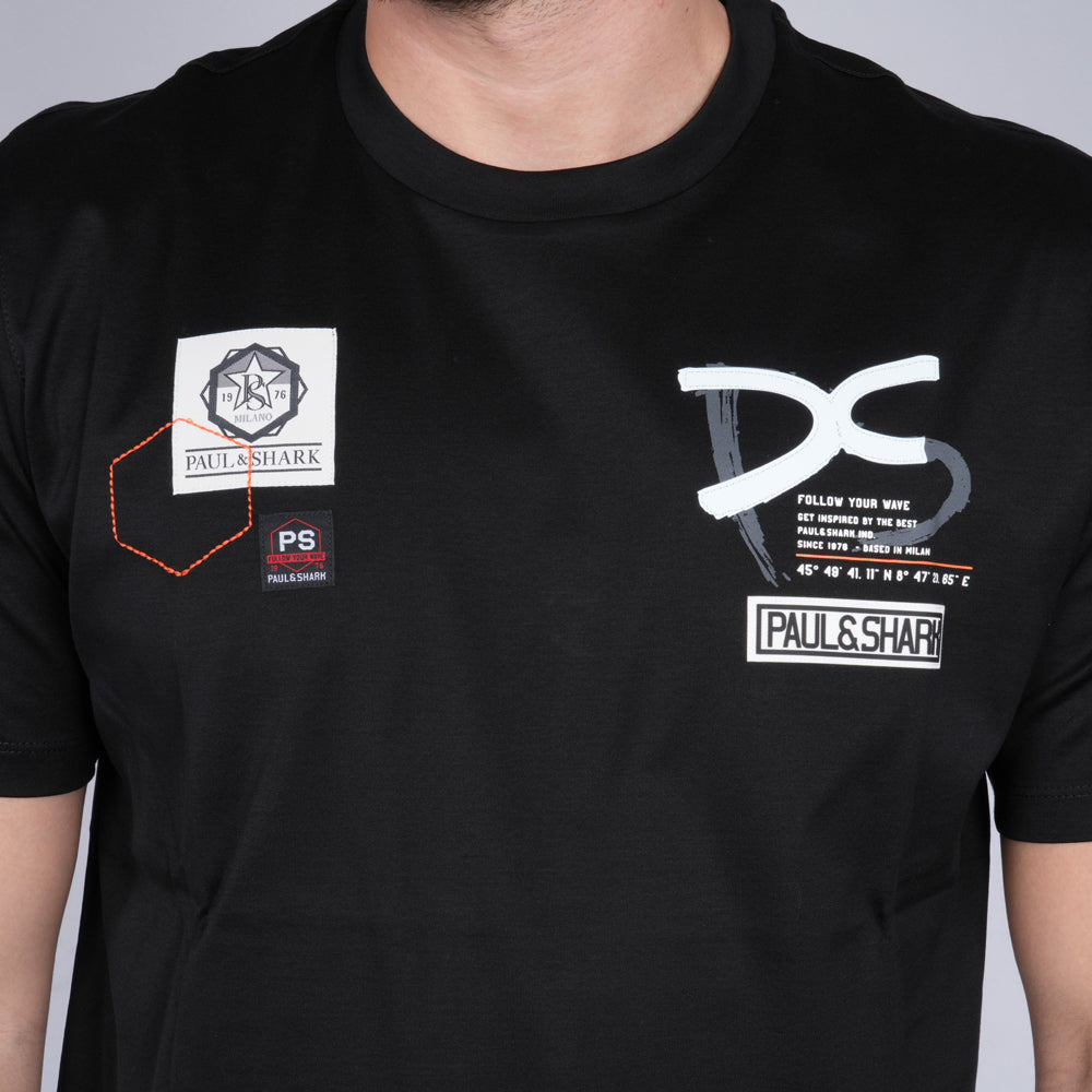 חולצת טישירט קצרה פול שארק 2 Patches גברים