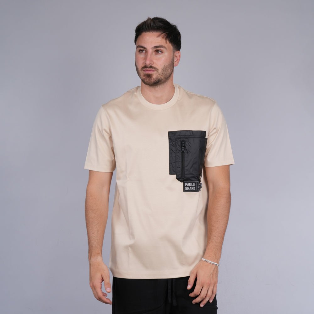 חולצת טישירט קצרה פול שארק Pocket גברים