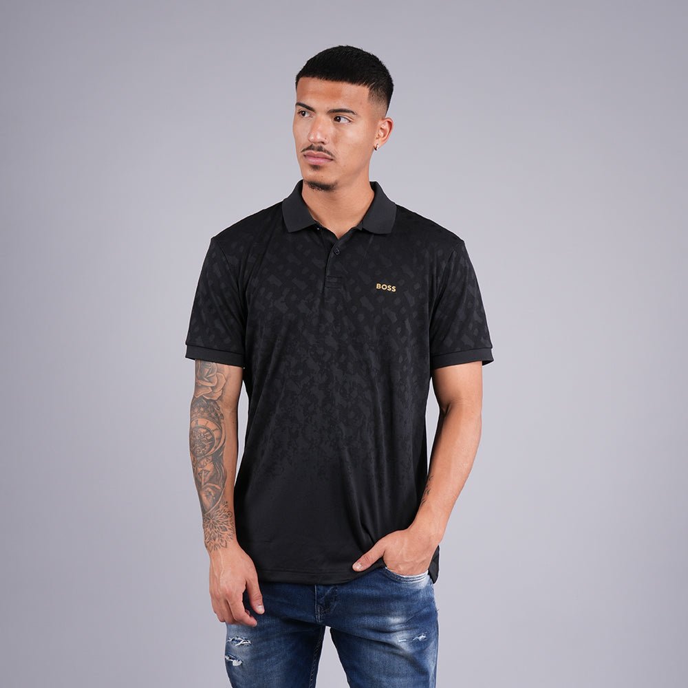 חולצת פולו הוגו בוס All Over Logo גברים