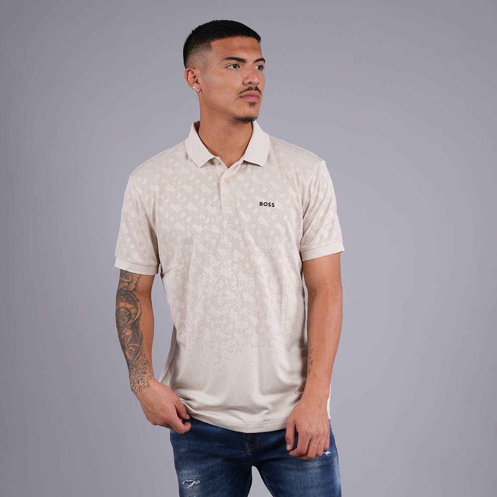 חולצת פולו הוגו בוס All Over Logo גברים