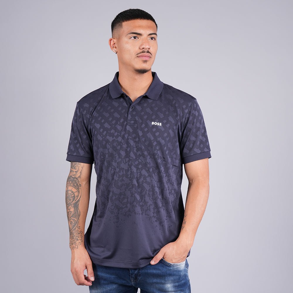 חולצת פולו הוגו בוס All Over Logo גברים