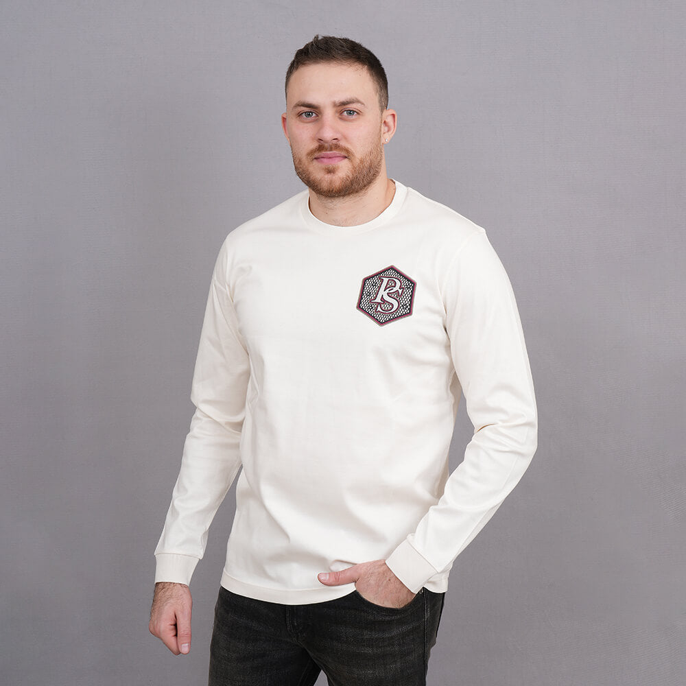 חולצת טישירט ארוכה פול שארק Hexagon logo גברים