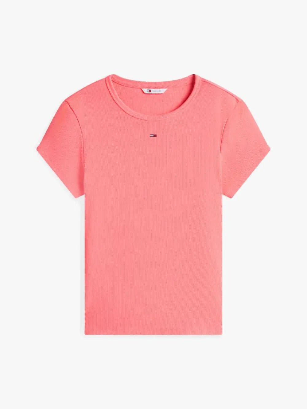 חולצת טישירט קצרה טומי הילפיגר Essential Slim Rib-Knit נשים