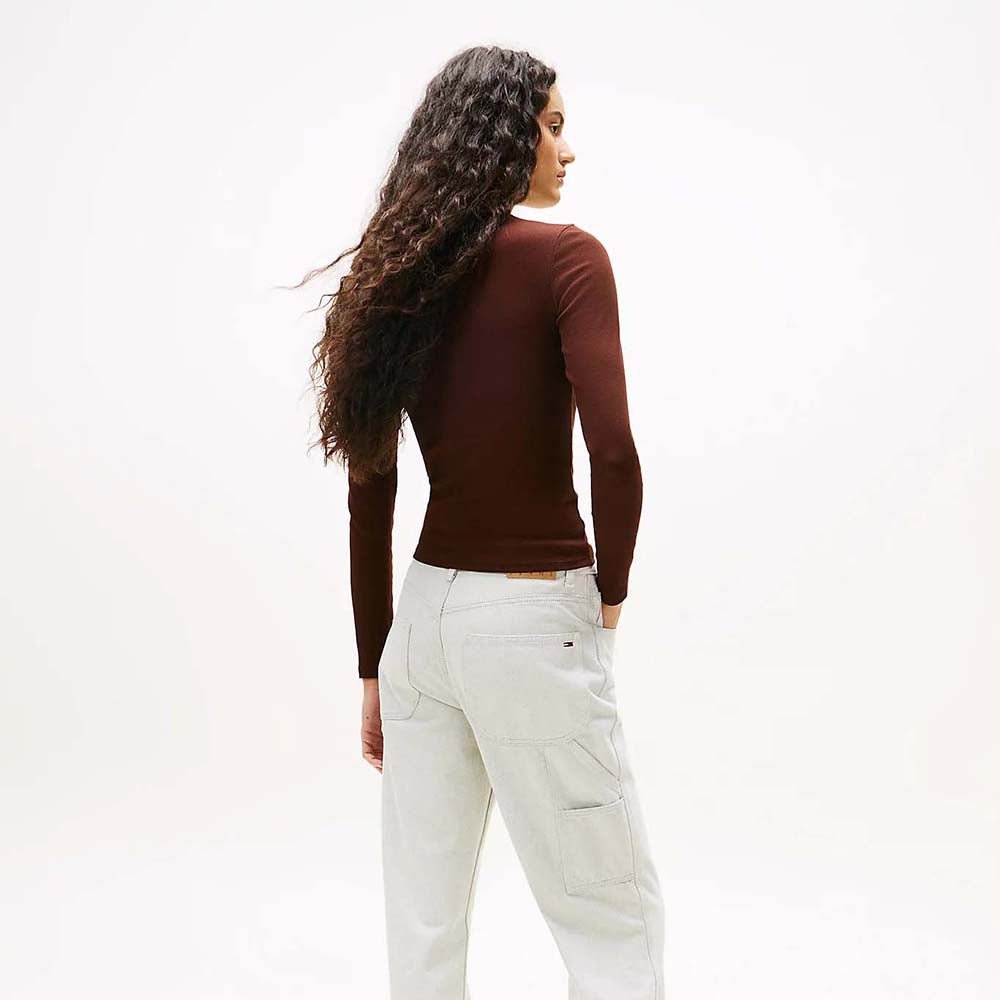 חולצת טישירט ארוכה טומי הילפיגר Slim Essential Rib Long נשים