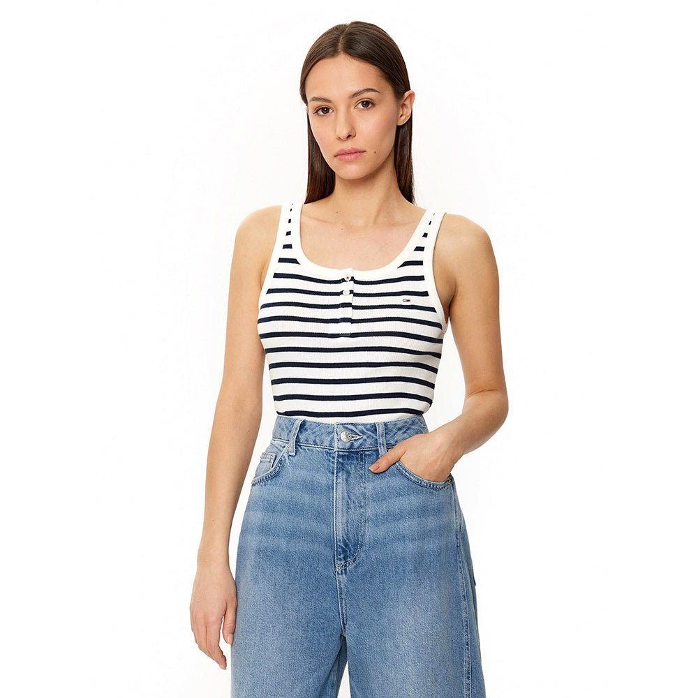גופיה טומי הילפיגר Tjw Slim Button Tank נשים