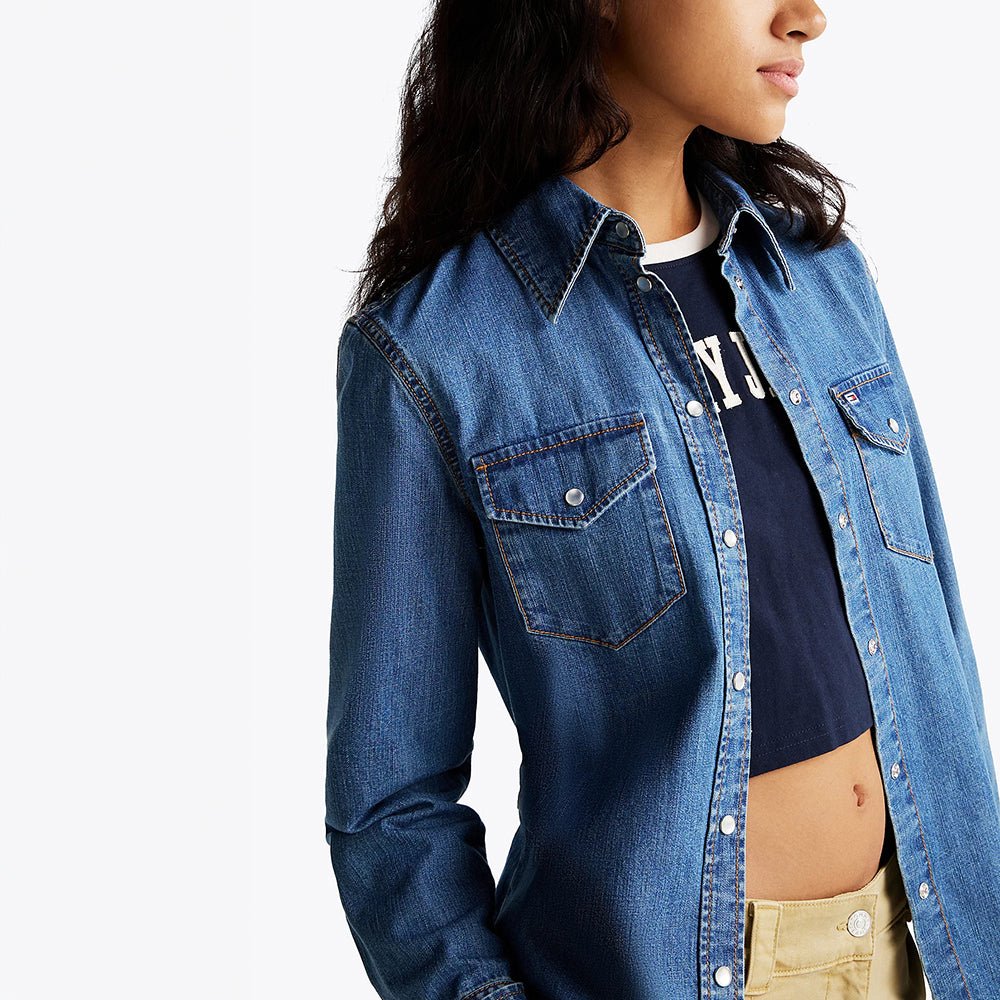 חולצת ג'ינס טומי הילפיגר Regular Fit Western Denim נשים