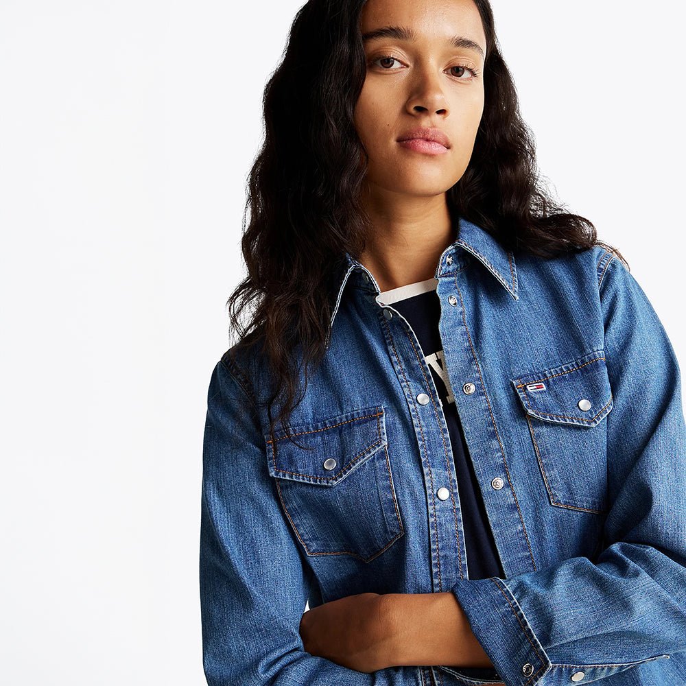 חולצת ג'ינס טומי הילפיגר Regular Fit Western Denim נשים