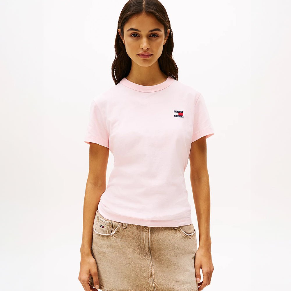 חולצת טישירט קצרה טומי הילפיגר Badge Crew Neck נשים