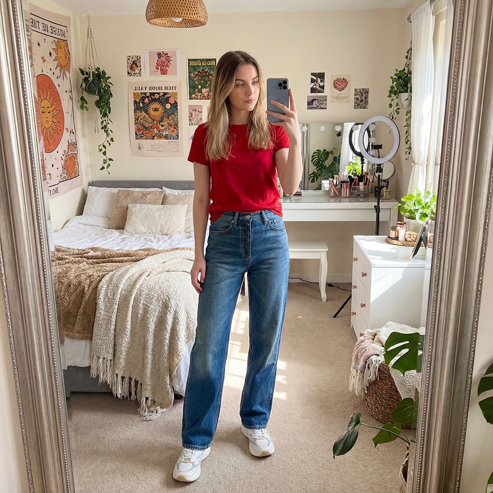 ג'ינס טומי הילפיגר Layla High Rise Slim Straight נשים