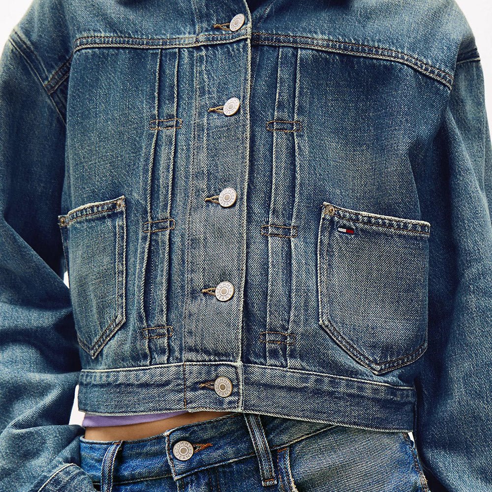 ג'קט טומי הילפיגר Back Logo Relaxed Lightweight Denim נשים