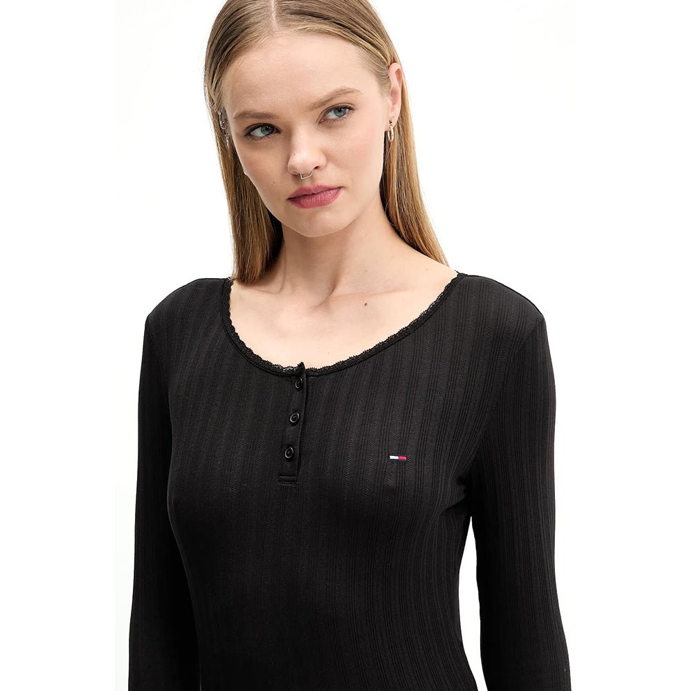 חולצת טישירט ארוכה טומי הילפיגר Slim Irregular Rib נשים