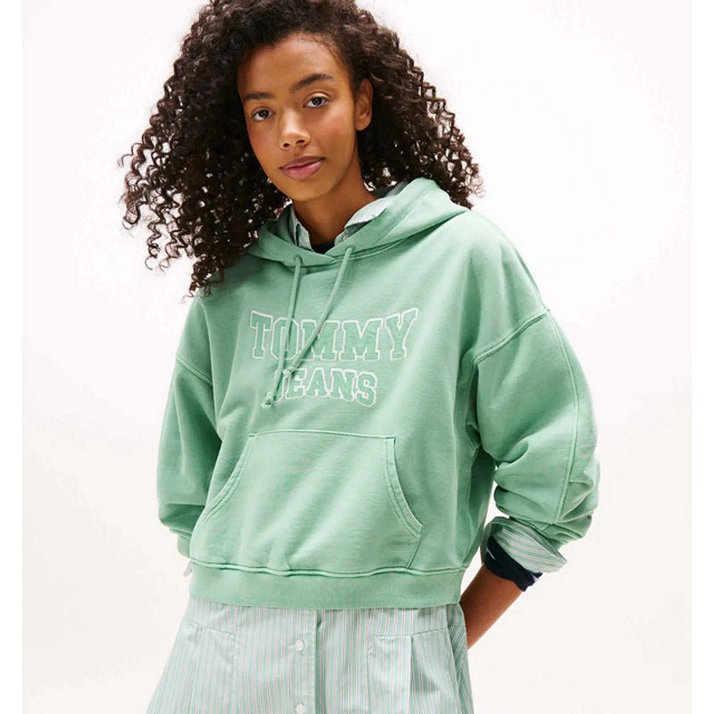 קפוצ'ון טומי הילפיגר Varsity Appliqué Logo Boxy נשים