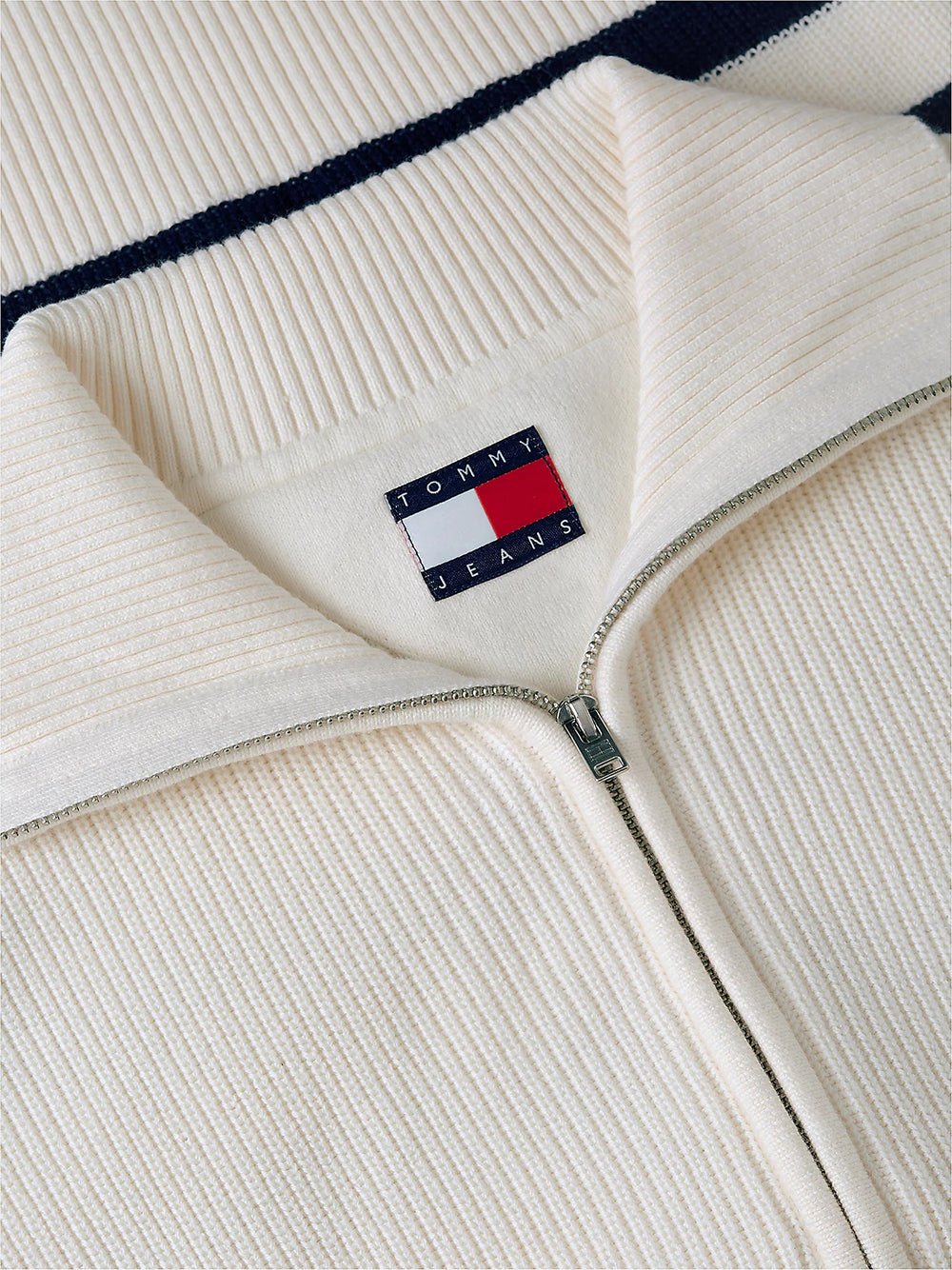 סווטשירט טומי הילפיגר Badge Stripe Quarter-Zip Jumper נשים - thr-DW0DW22928-YBH-XXS