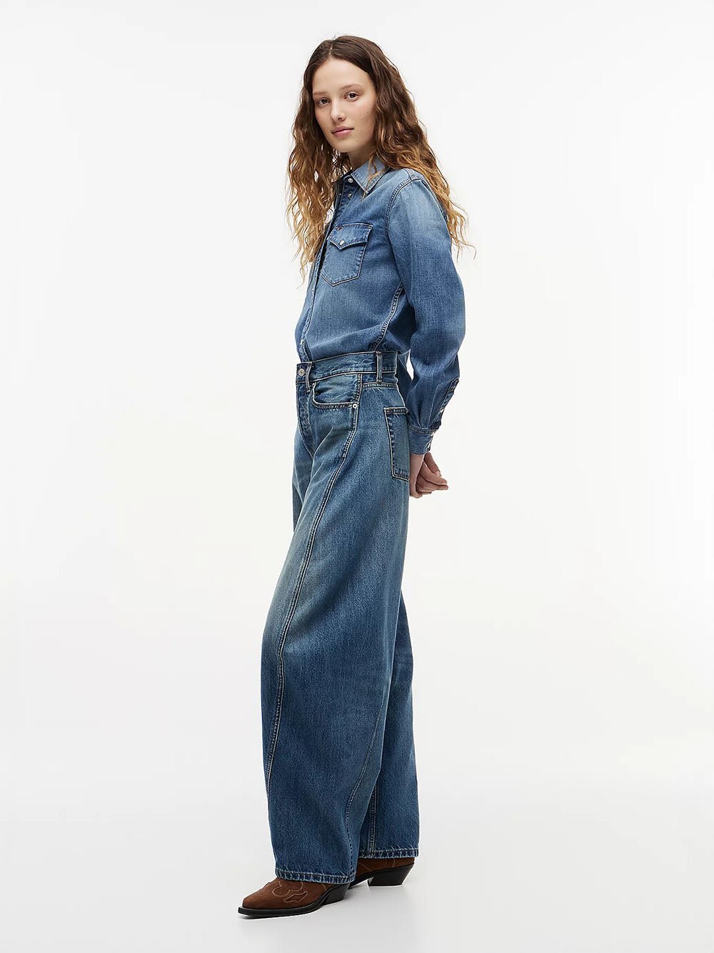 ג'ינס טומי הילפיגר Twisted Seam Mid Rise Barrel נשים