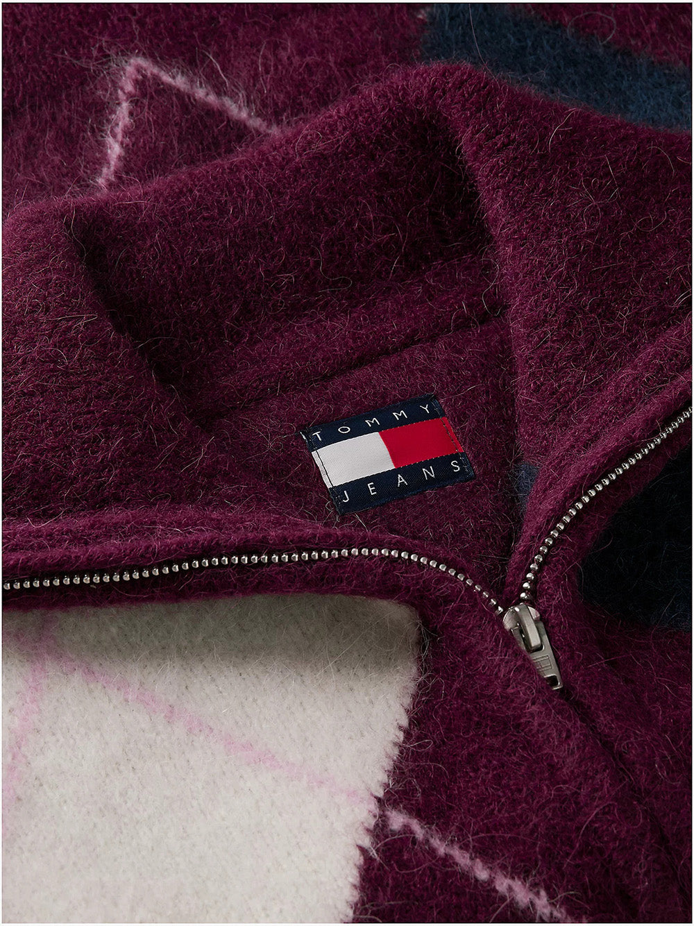 סווטשירט טומי הילפיגר Alpaca Blend Fluffy Cropped Quarter-Zip Jumper נשים