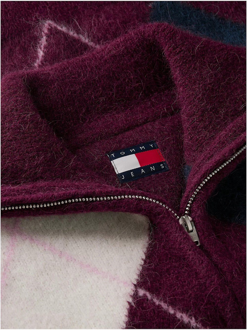 סווטשירט טומי הילפיגר Alpaca Blend Fluffy Cropped Quarter-Zip Jumper נשים - thr-DW0DW23351-V11-XS