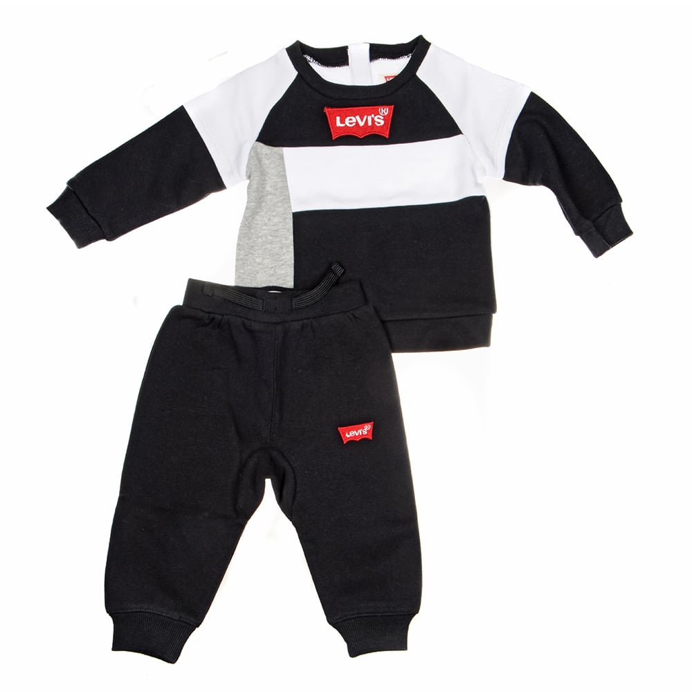 סט מכנס וחולצה לוגו קולור בלוק פעוטות