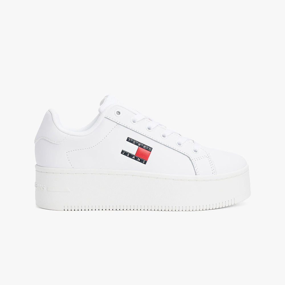 נעלי טומי הילפיגר Leather Platform Trainers נשים
