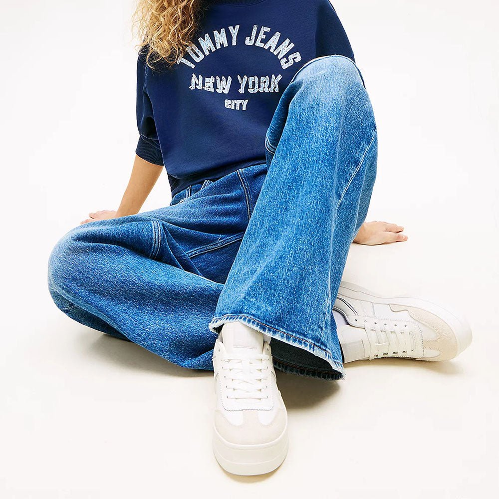 נעלי טומי הילפיגר The Greenwich Platform Trainers With Leather נשים