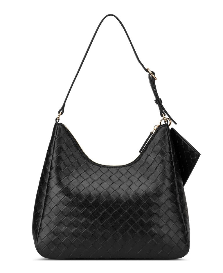 תיק Guess Wells Shoulder Satchel נשים - gus-FA258609-BLA-One-Size