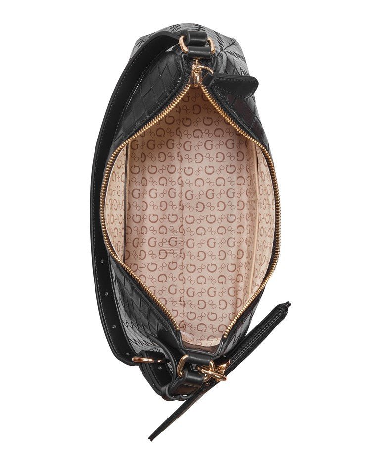 תיק Guess Wells Shoulder Satchel נשים - gus-FA258609-BLA-One-Size