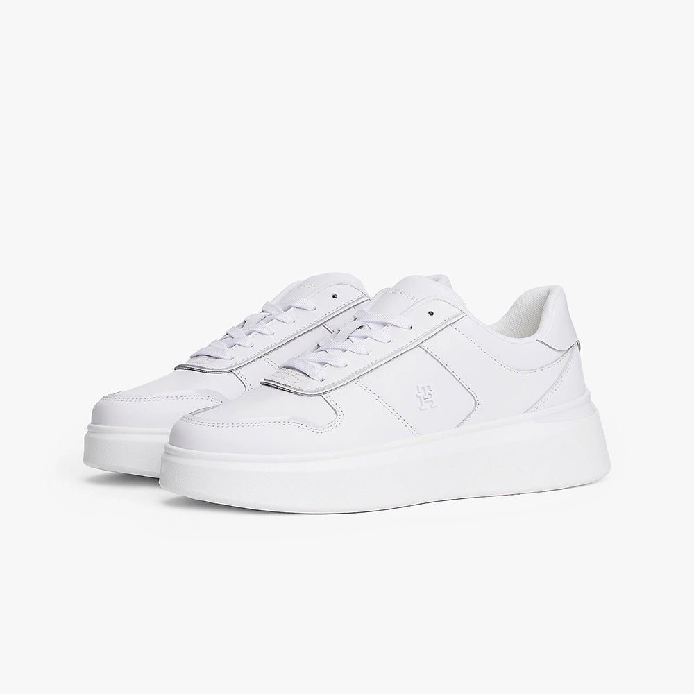 נעלי טומי הילפיגר Leather Patent Heel Platform Trainers נשים