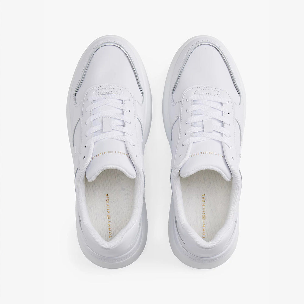 נעלי טומי הילפיגר Leather Patent Heel Platform Trainers נשים