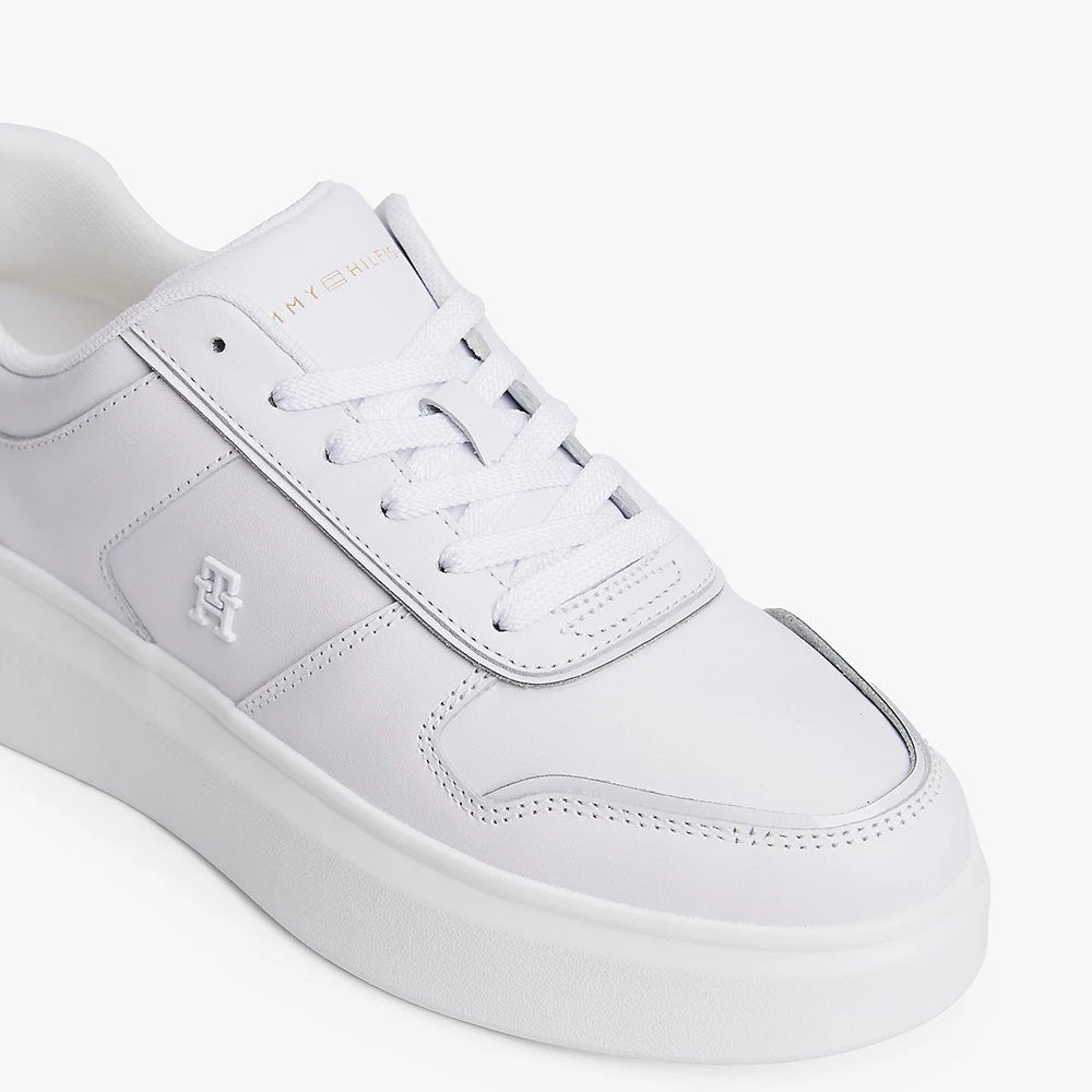 נעלי טומי הילפיגר Leather Patent Heel Platform Trainers נשים