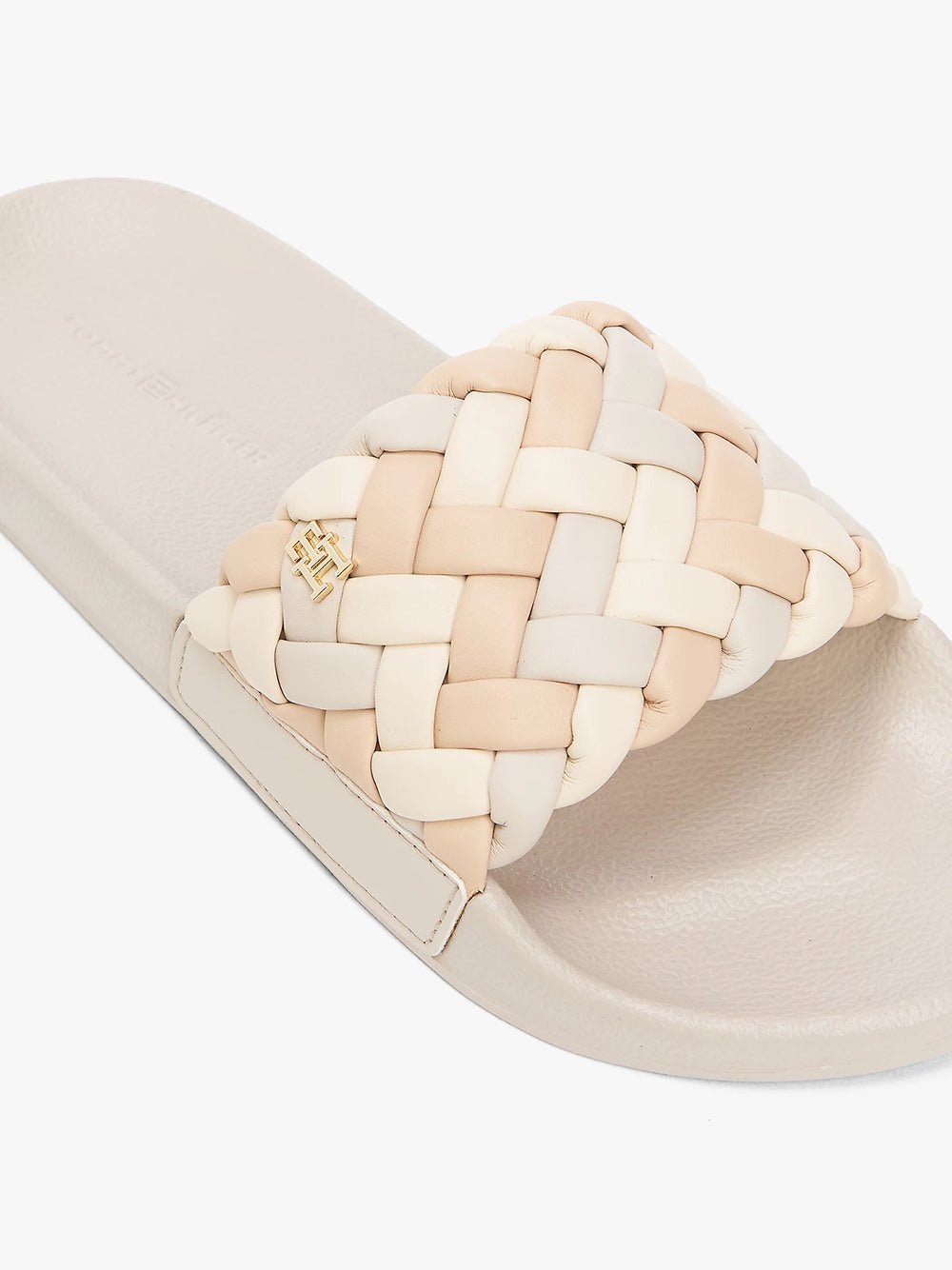 כפכפי טומי הילפיגר Monogram Braided Strap Pool Slides נשים
