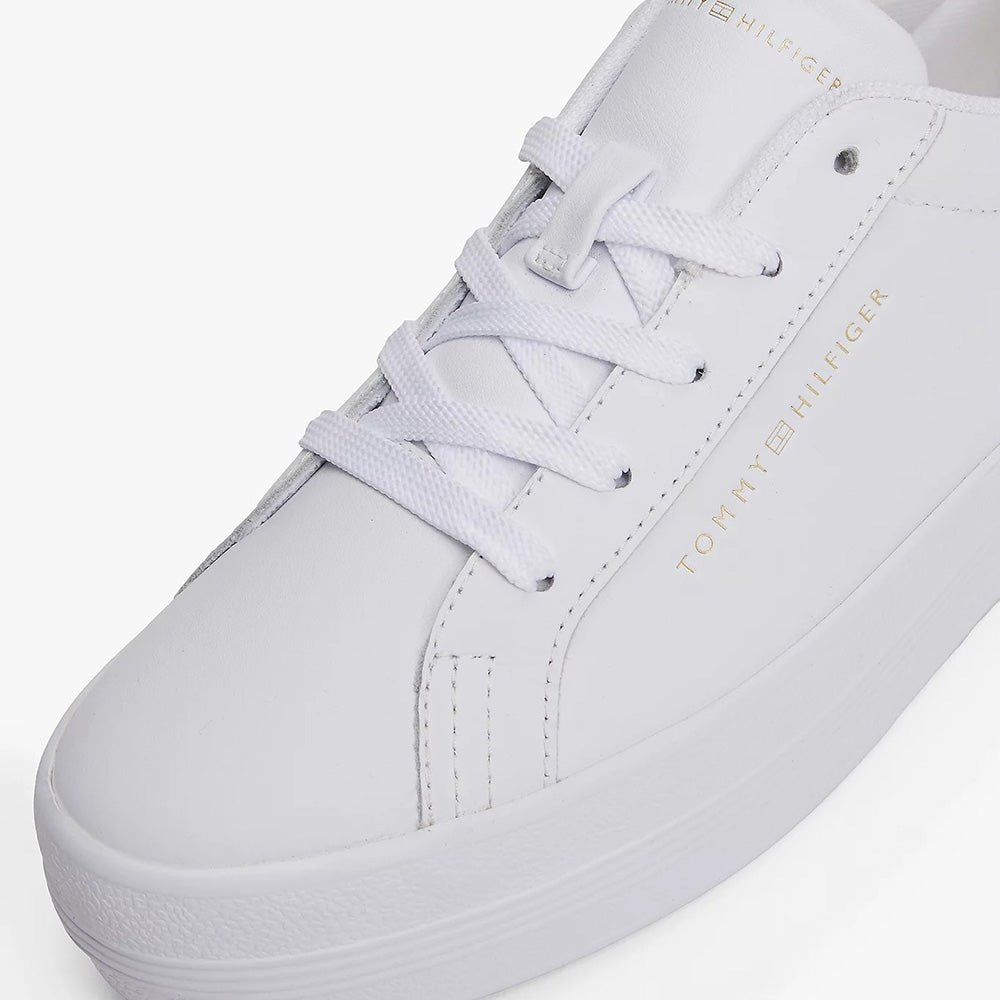 נעלי טומי הילפיגר Leather Platform Trainers נשים