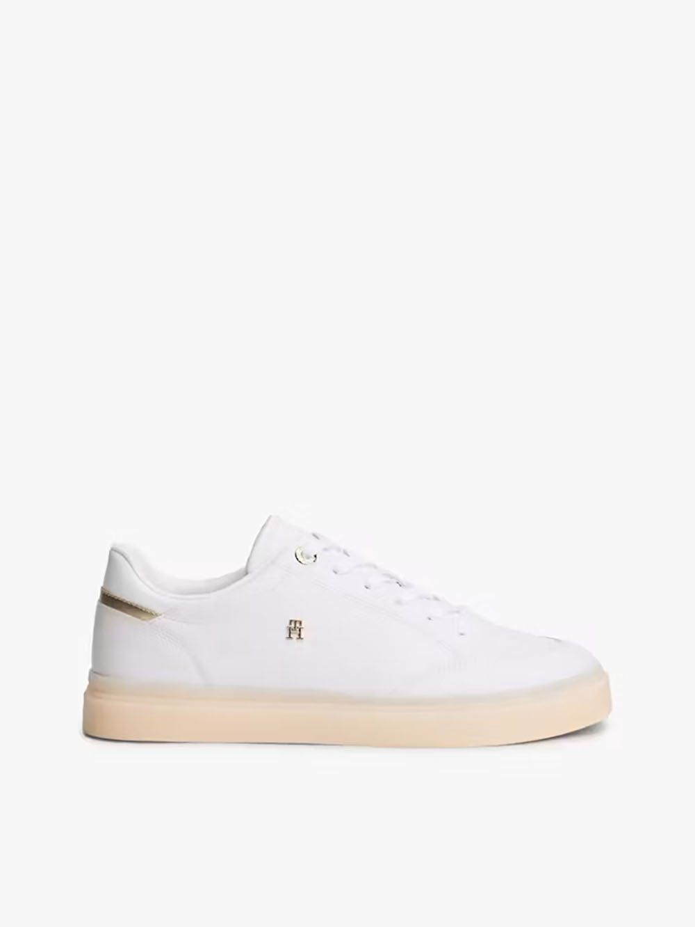 נעלי טומי הילפיגר Monogram Leather Trainers נשים