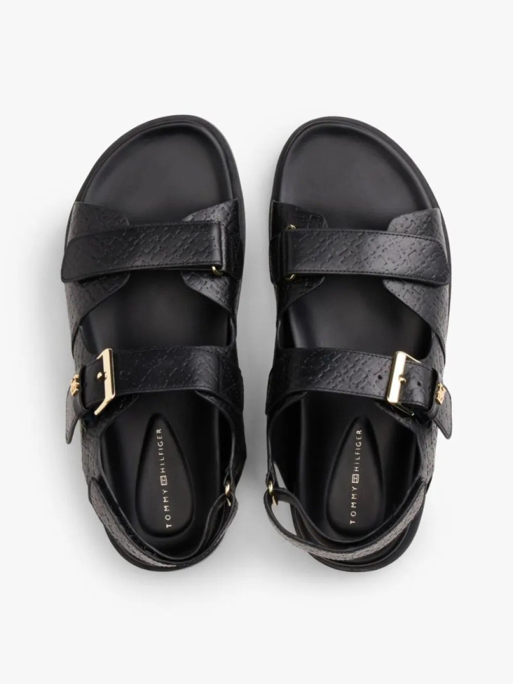 סנדלי טומי הילפיגר Leather TH Monogram Buckle Cleat נשים