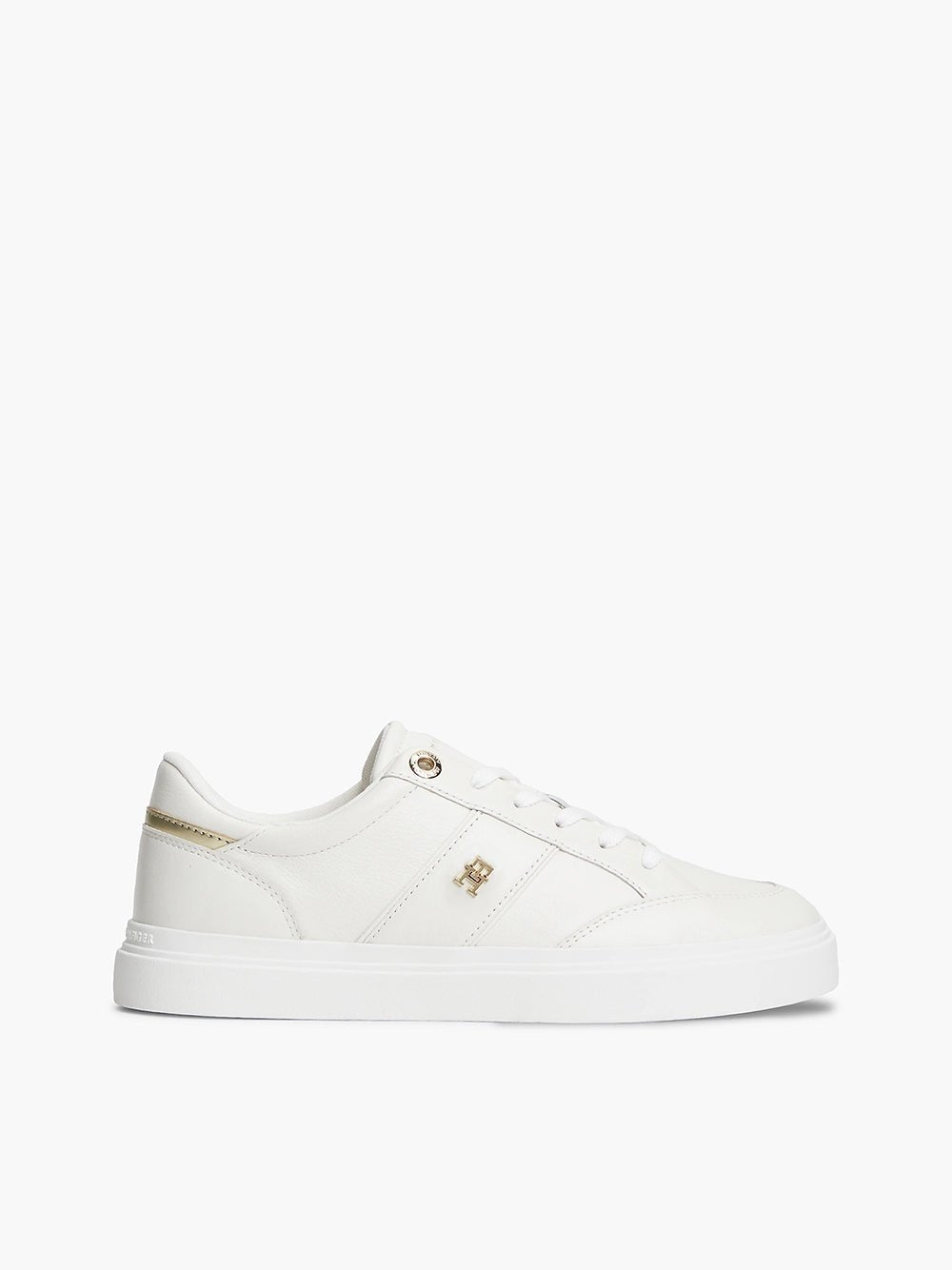 נעלי טומי הילפיגר Pebble Grain Leather Cupsole Trainers נשים