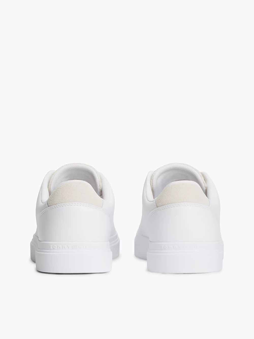 נעלי טומי הילפיגר Leather Contrast Heel Cupsole Trainers נשים