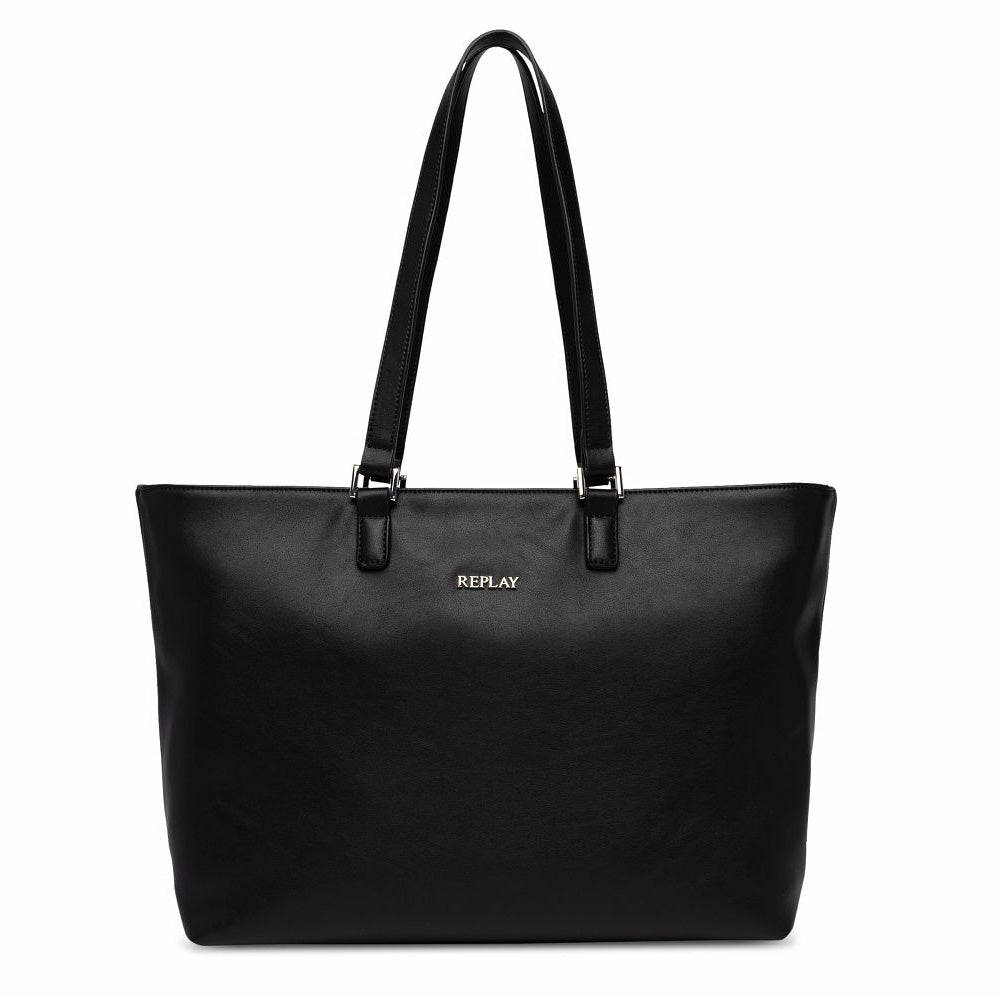 תיק ריפליי Solid-Colour Shopper With Logo נשים