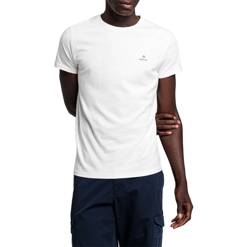 חולצת טישרט גאנט קצרה Contrast Logo Tee גברים