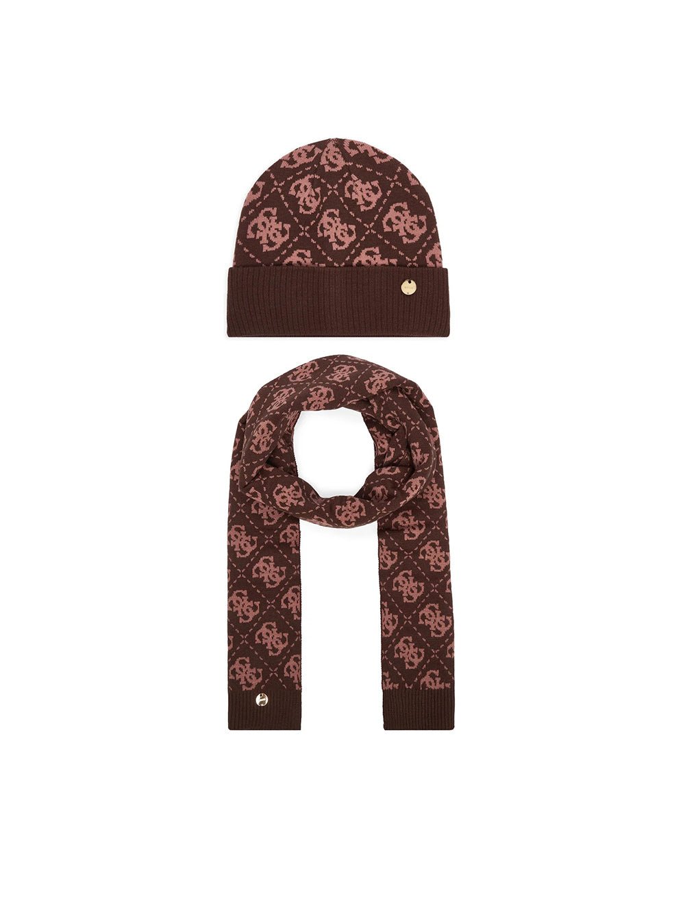 סט כובע וצעיף Guess Beanie And Scarf Set נשים - gus-GFBOXWP6401-BWL-One-Size
