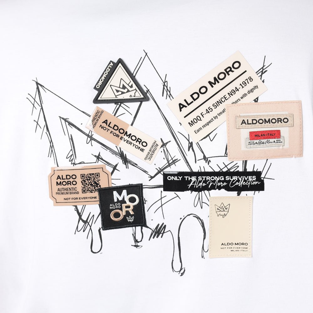 חולצת טישירט קצרה אלדו מורו Back Crown & Patches גברים