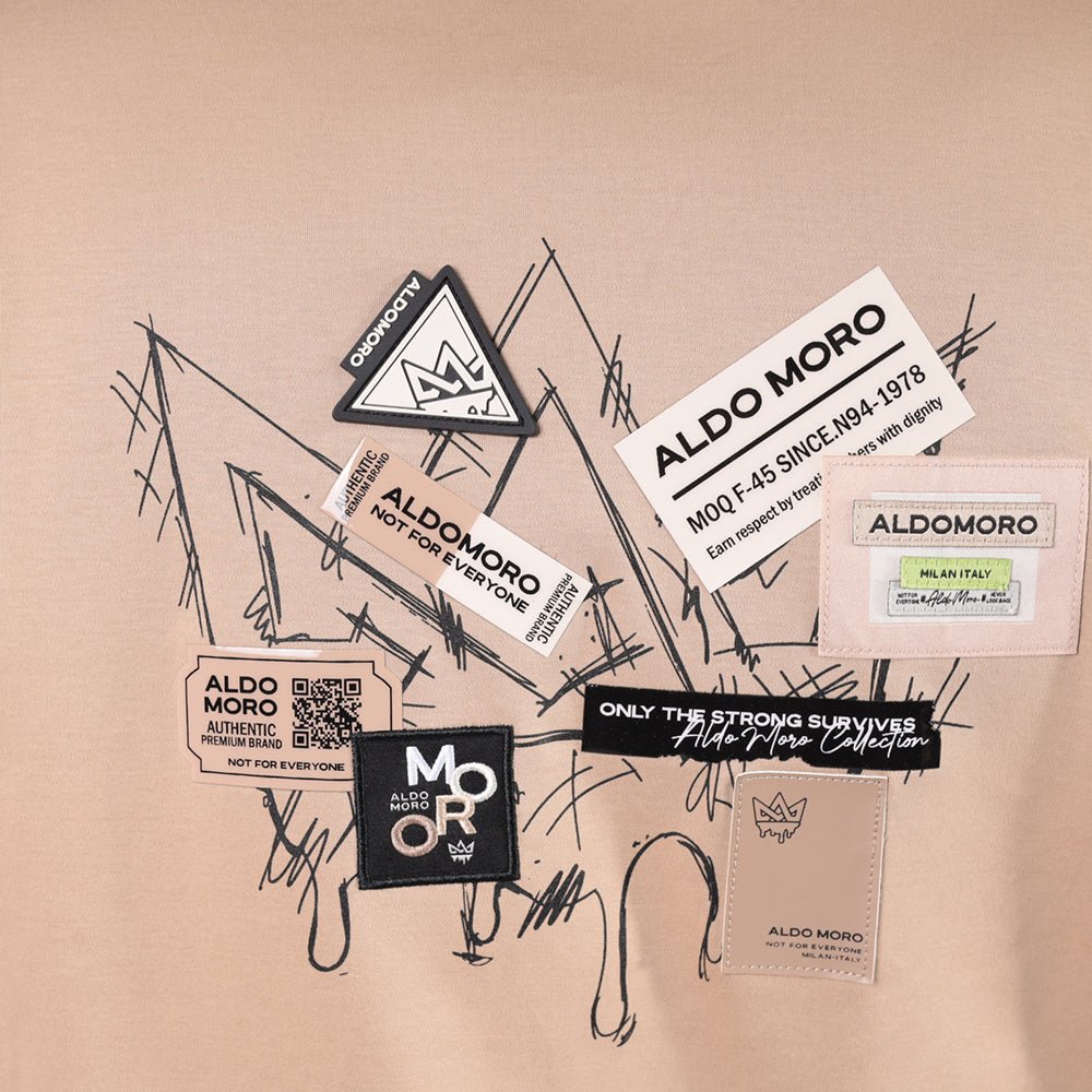 חולצת טישירט קצרה אלדו מורו Back Crown & Patches גברים