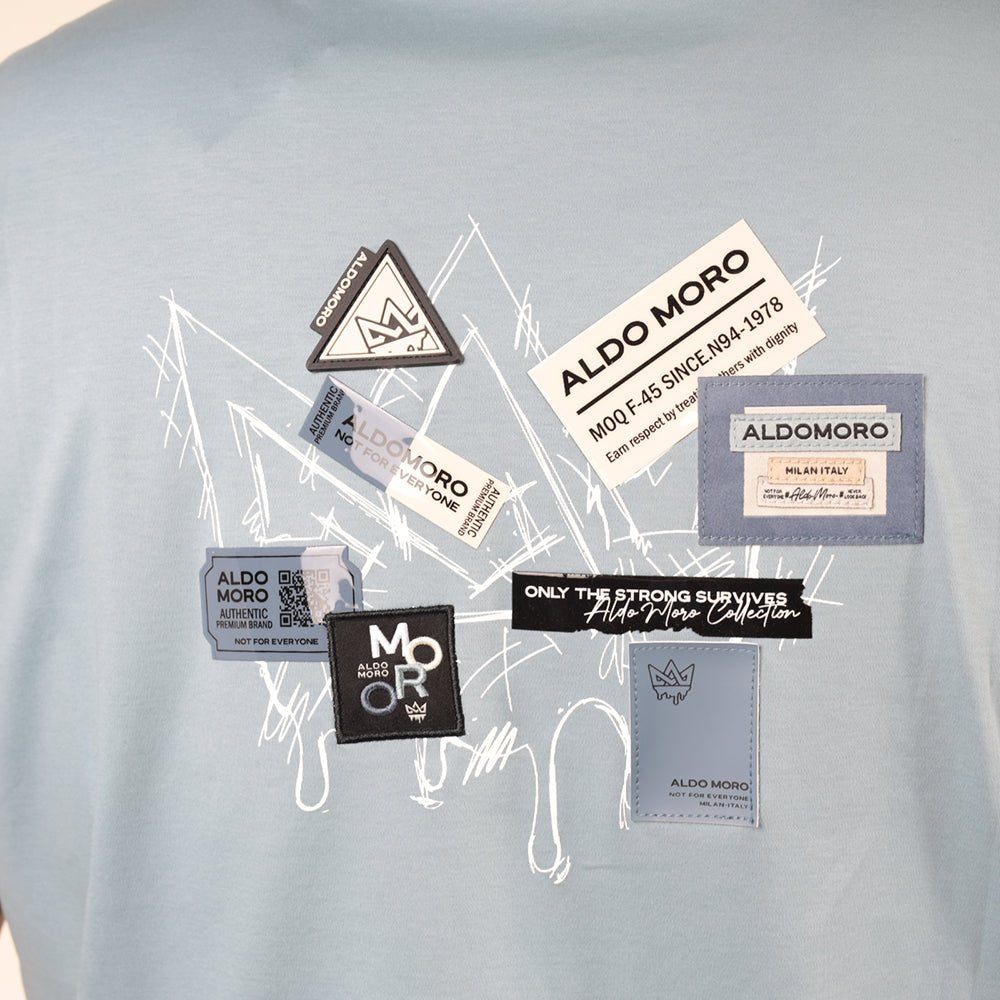 חולצת טישירט קצרה אלדו מורו Back Crown & Patches גברים