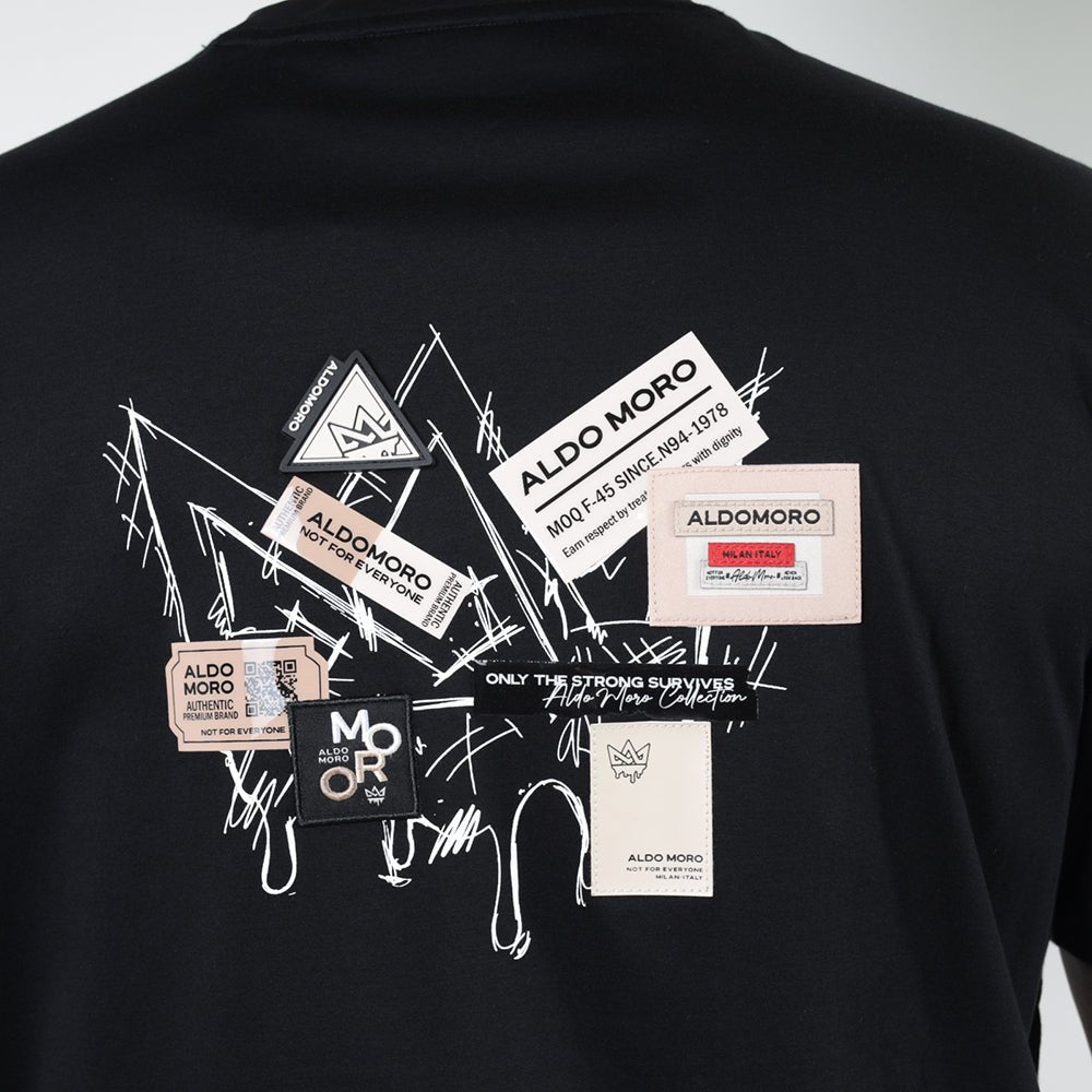 חולצת טישירט קצרה אלדו מורו Back Crown & Patches גברים