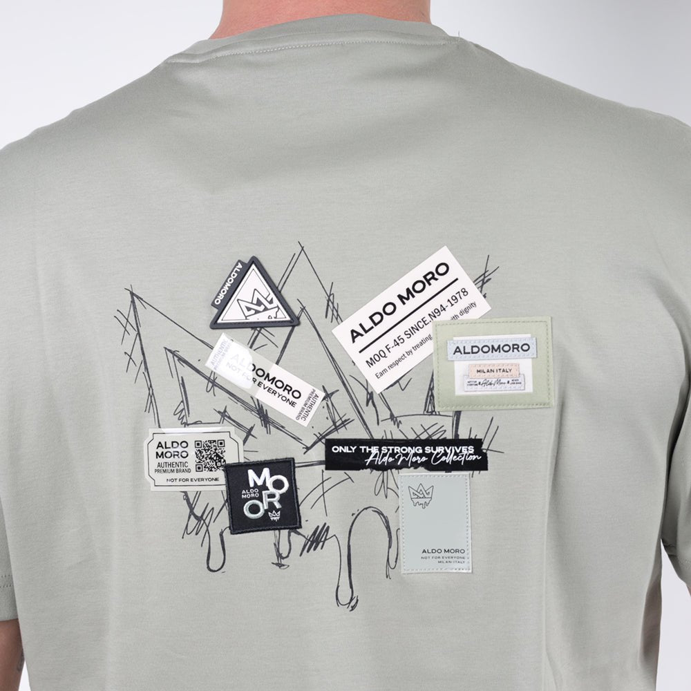 חולצת טישירט קצרה אלדו מורו Back Crown & Patches גברים