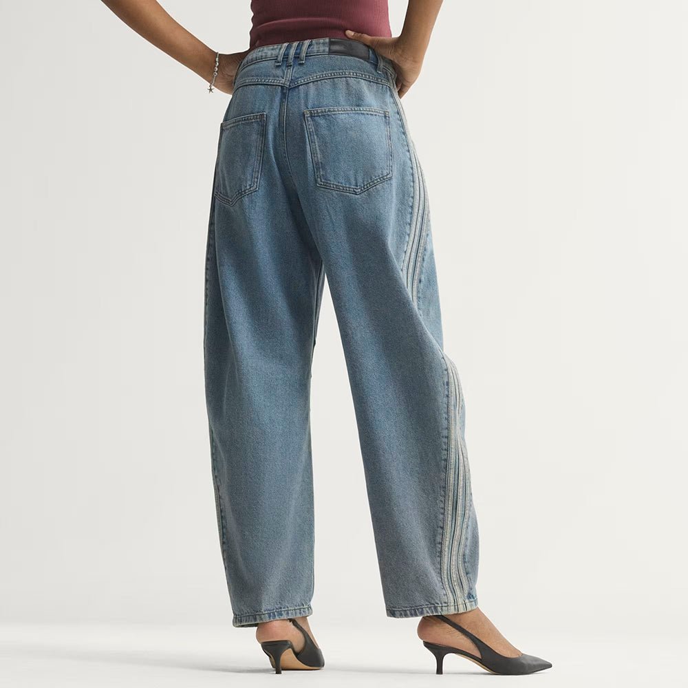ג'ינס אדידס High Rise Barrel Leg Denim נשים - ads-KQ6476-23