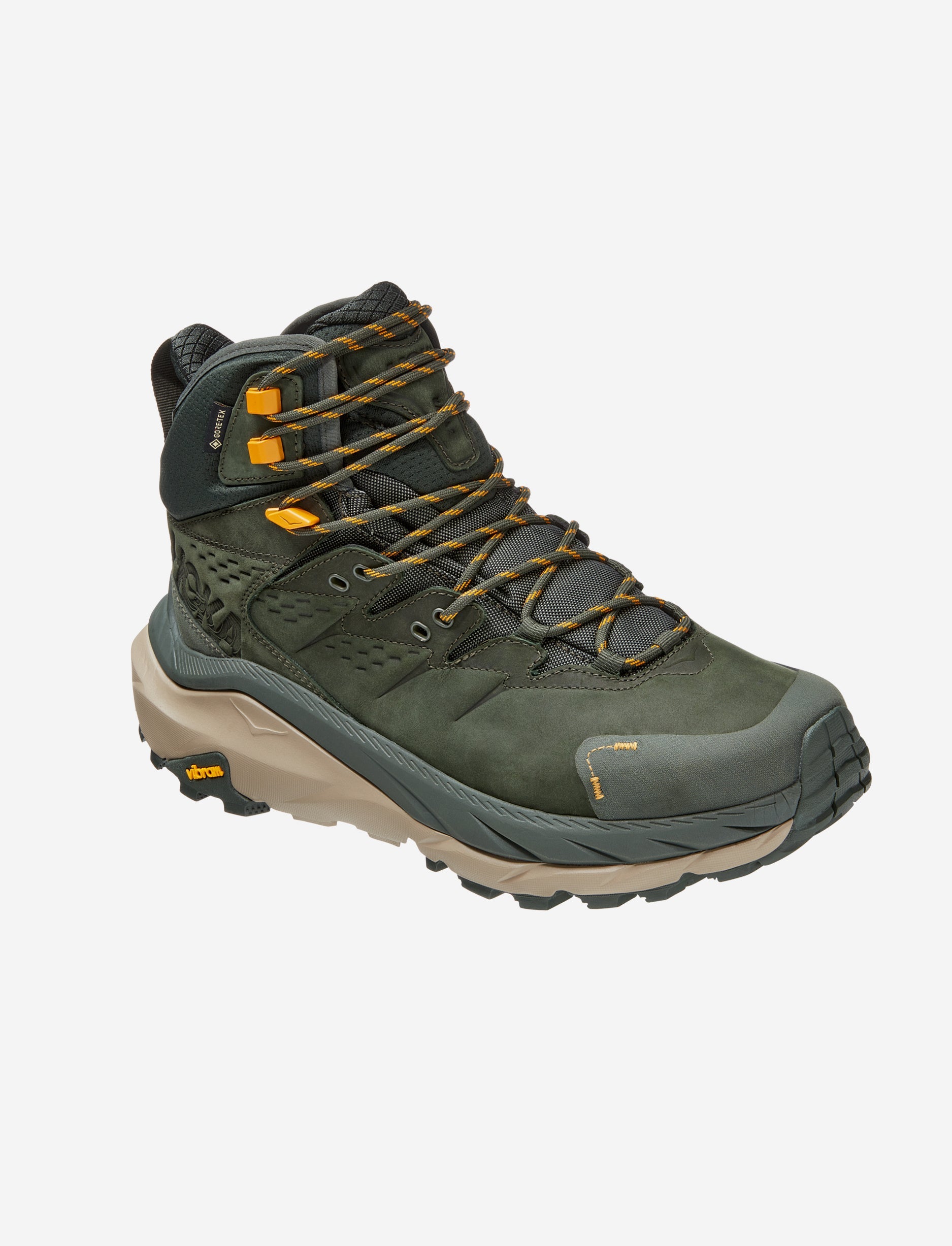 Hoka Kaha 2 GTX - נעלי טיולים גברים הוקה קאהה בצבע ירוק צבאי/ירוק קורן